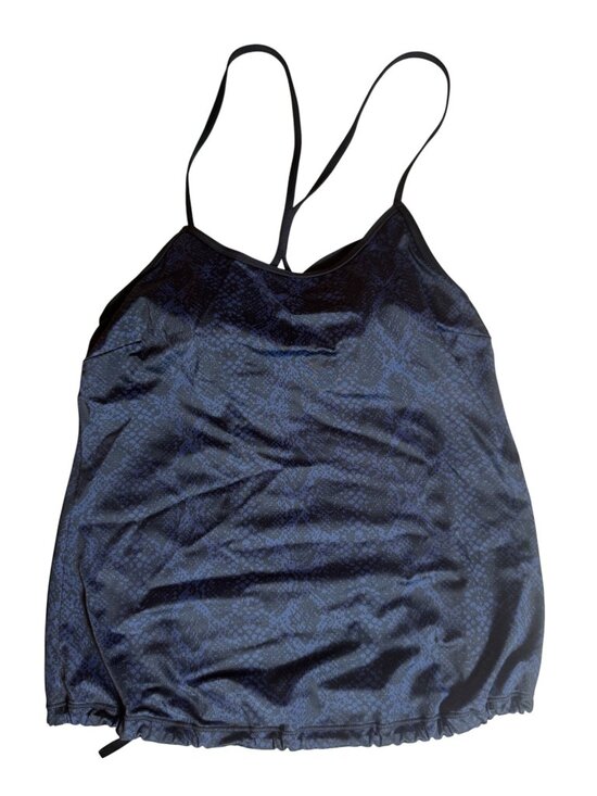 Athleta Other - Athleta Snakeskin Bra Cup Blousy Tankini Top Blue Snakeskin Size 34D/DD